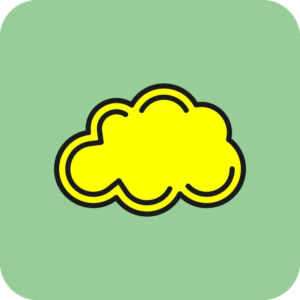 Fluffy Cloud Vector Icon Design