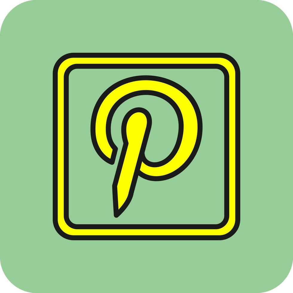 Pinterest Logo Vector Icon Design