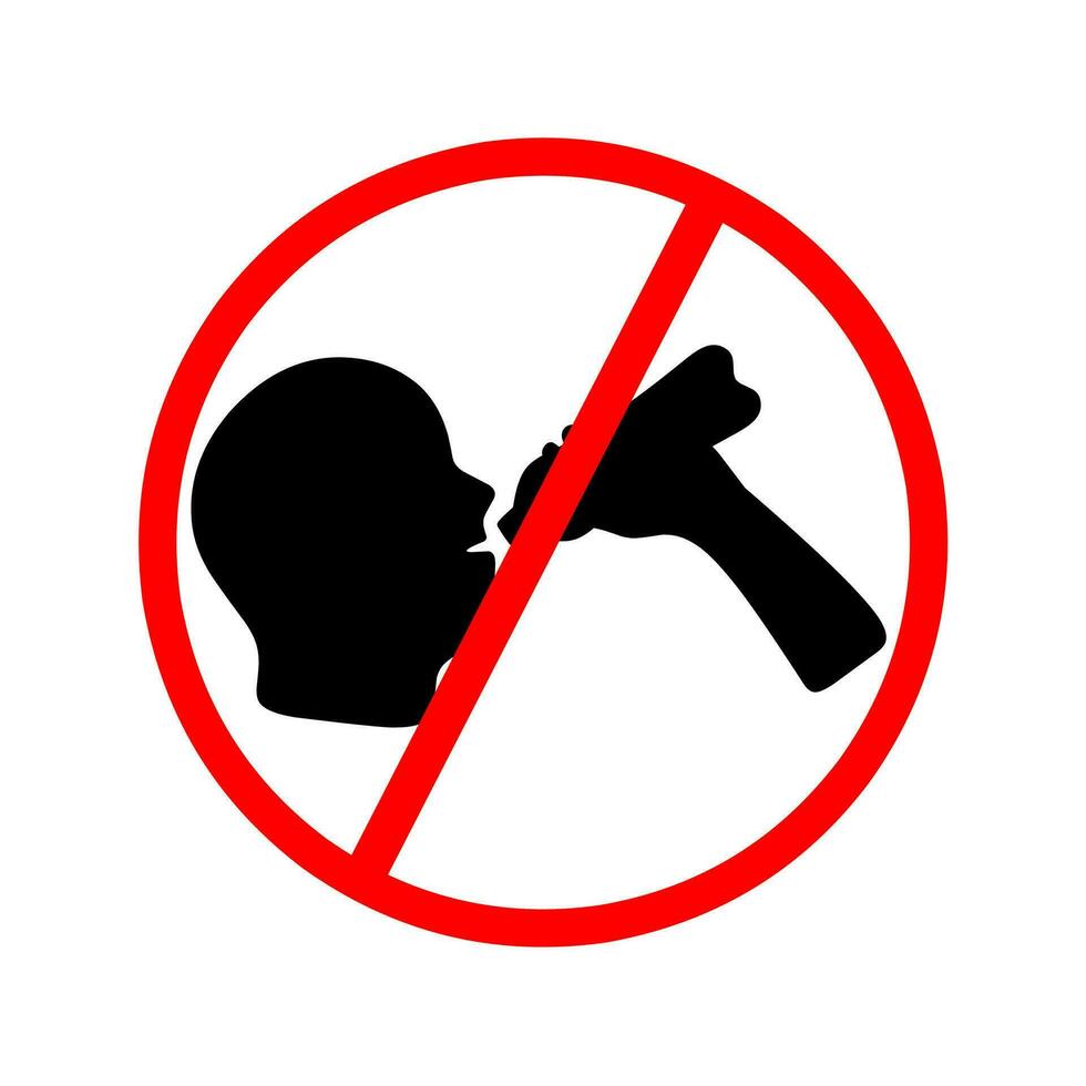 Do Not Drink Circle Icon vector
