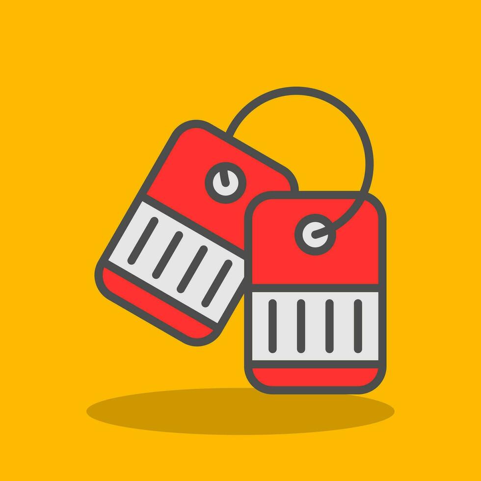 Dog tag Vector Icon Design