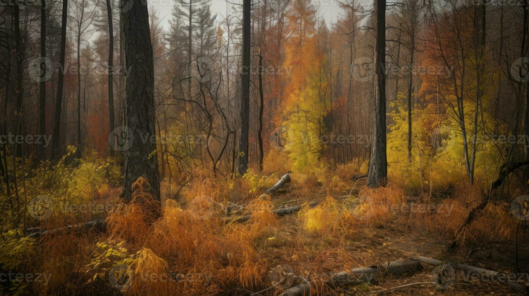 A forest recovering after a devastating insect infestation photo