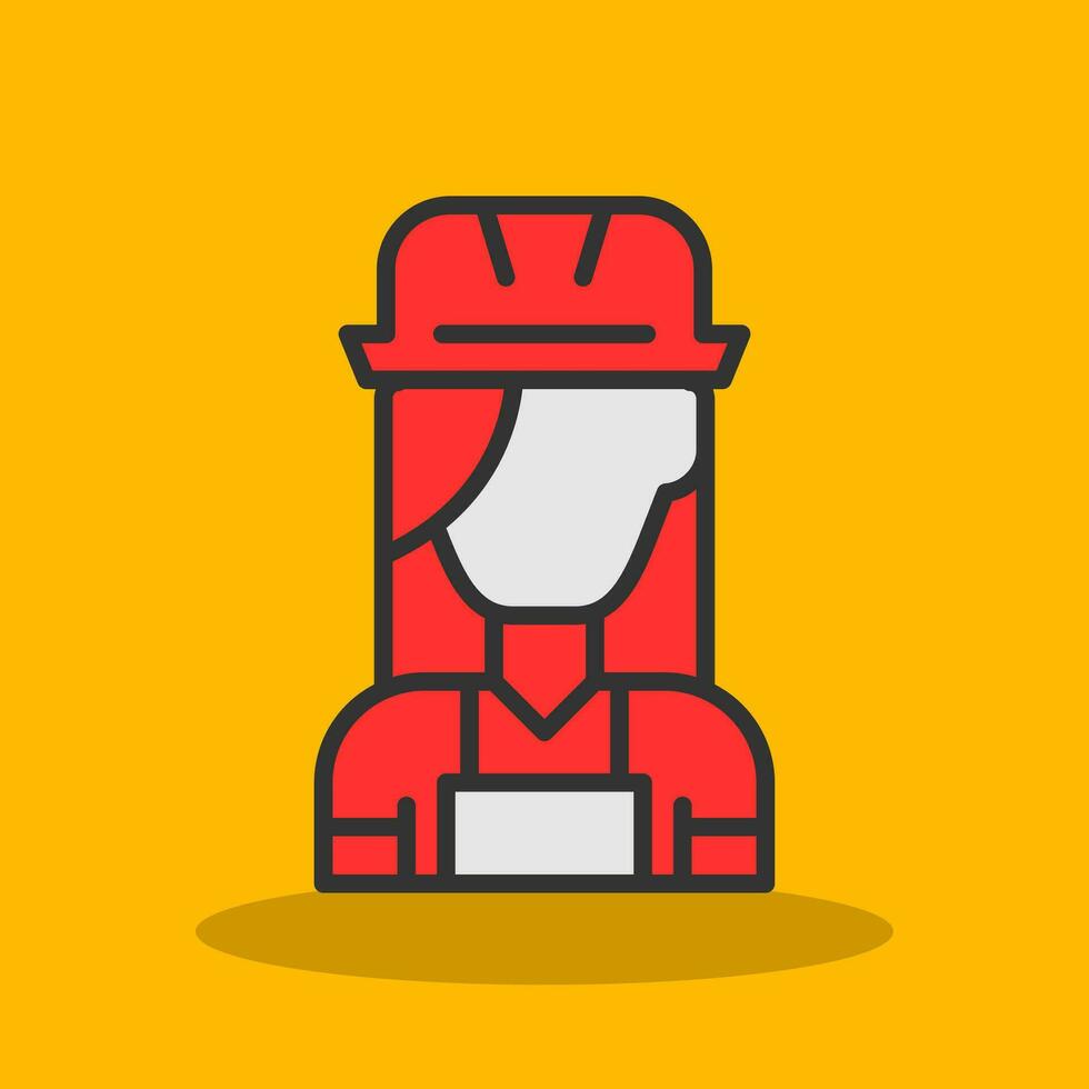 Female Worker Vector Icon Design