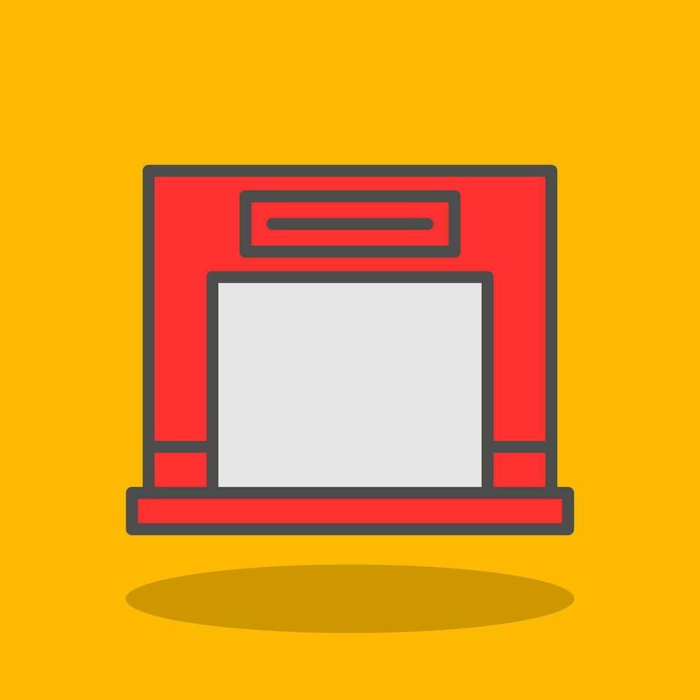 Fireplace Vector Icon Design
