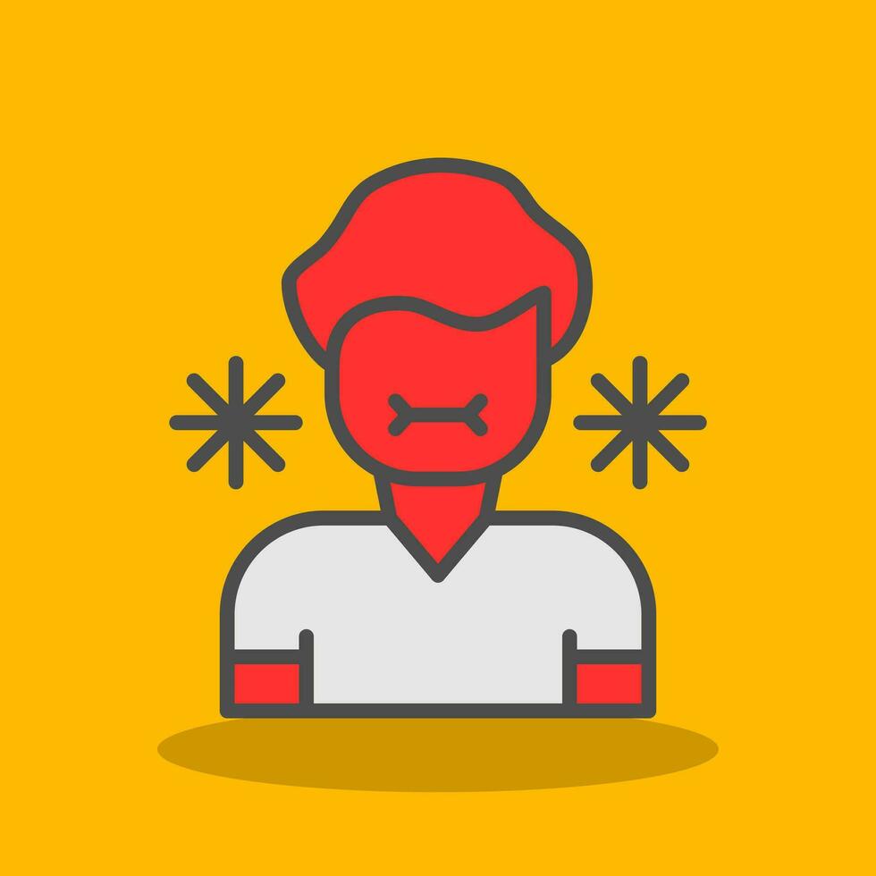 Sick Person Vector Icon Design