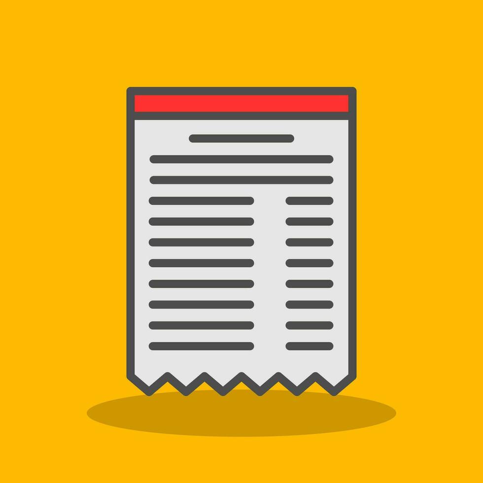 Receipt Vector Icon Design