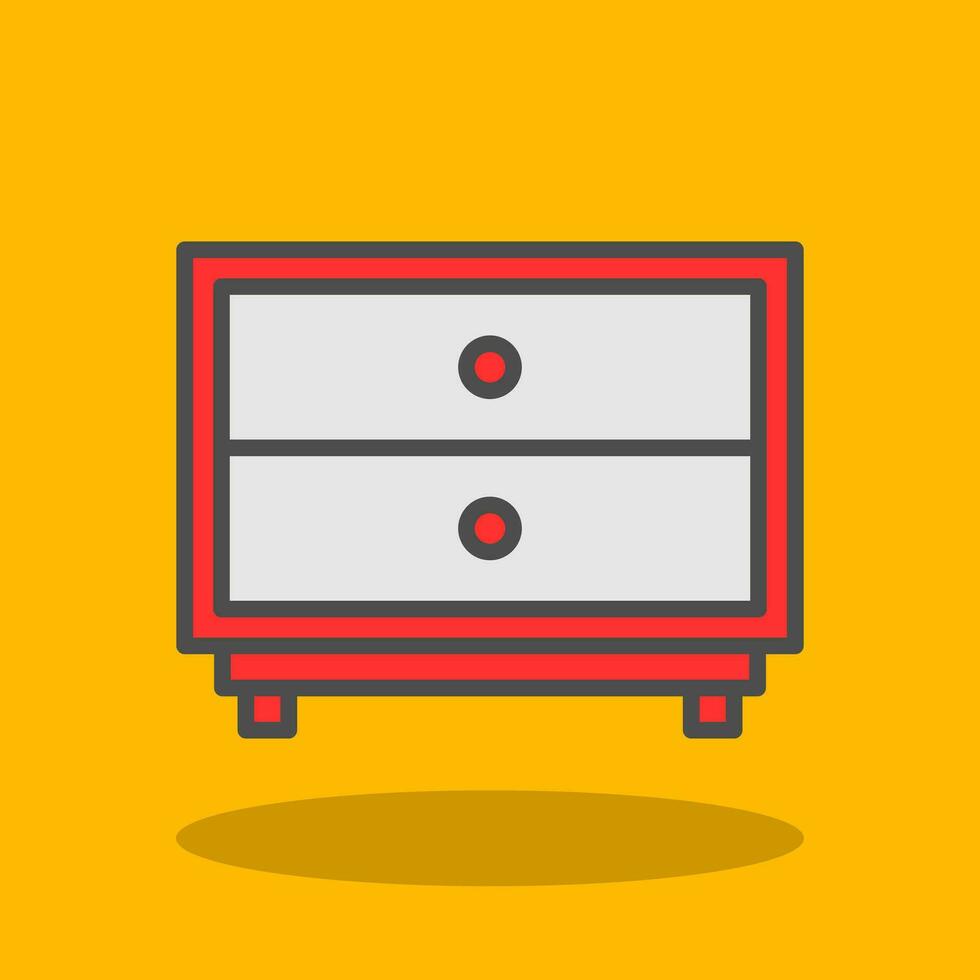 Chest of Drawers Vector Icon Design