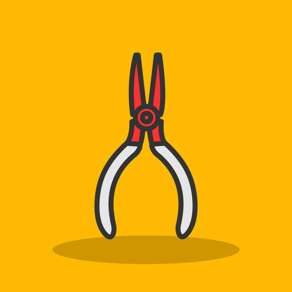 Needle nose pliers Vector Icon Design