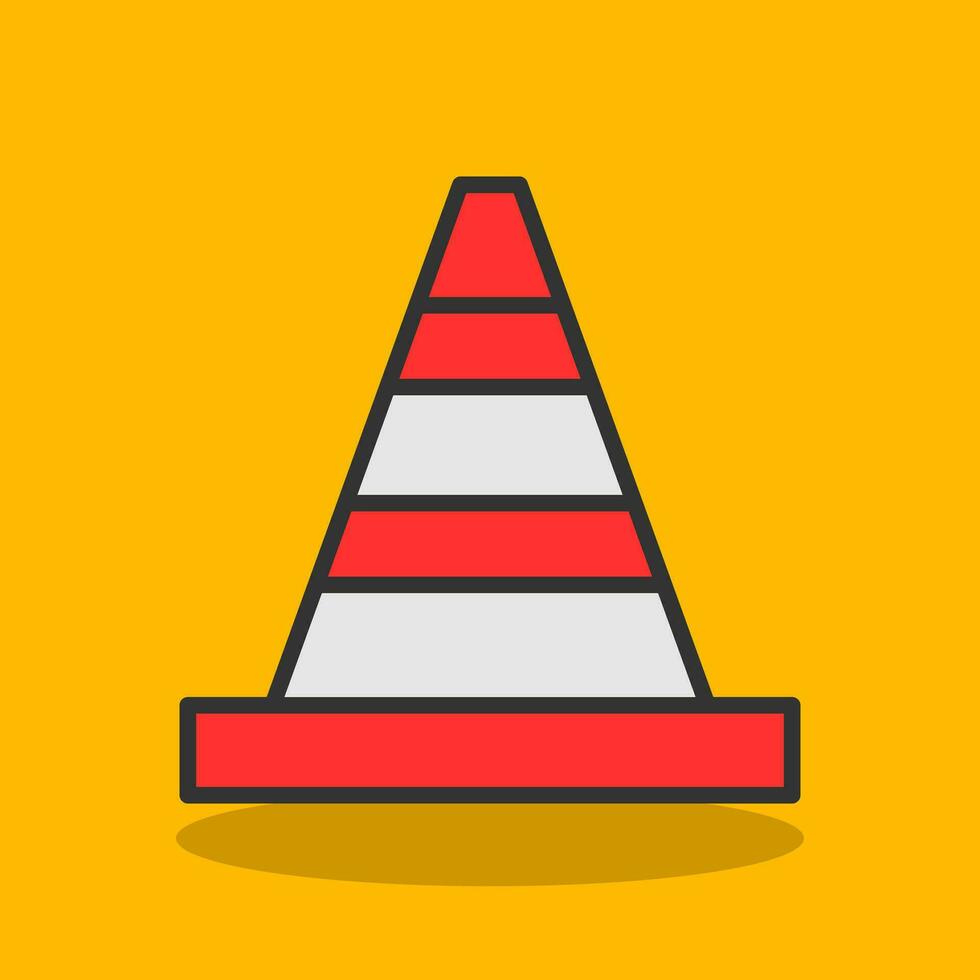 Traffic cone Vector Icon Design