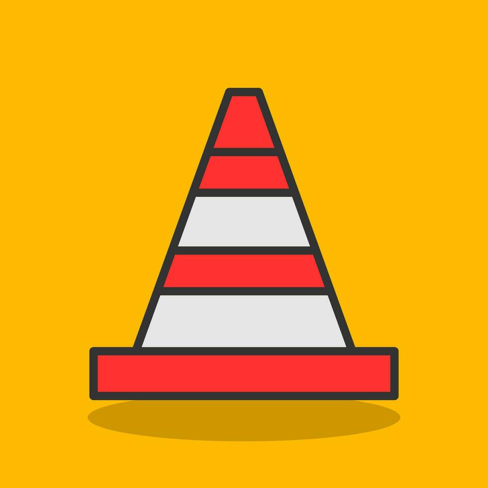 Traffic cone Vector Icon Design