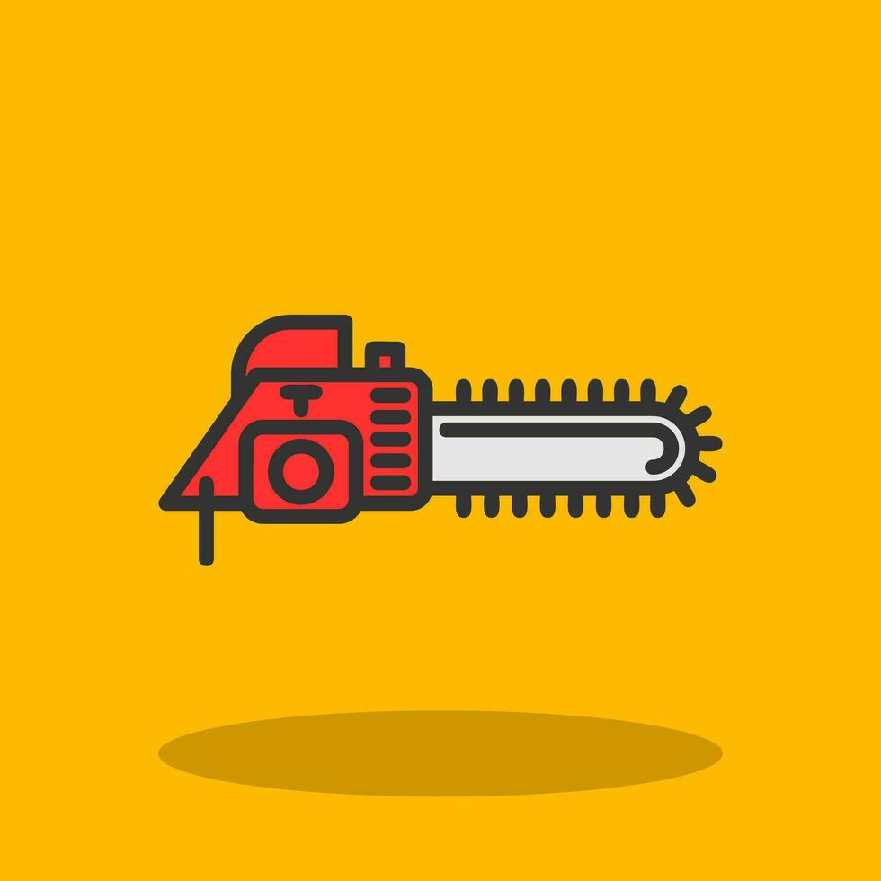 Chain saw Vector Icon Design