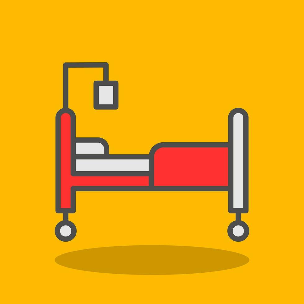 Hospital bed Vector Icon Design