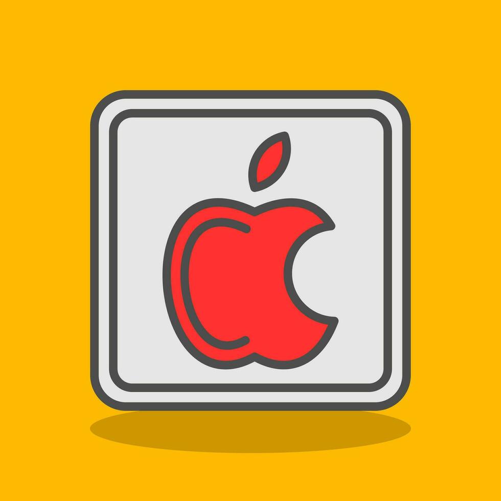 manzana logo vector icono diseño