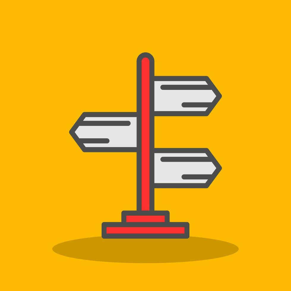 Signpost Vector Icon Design