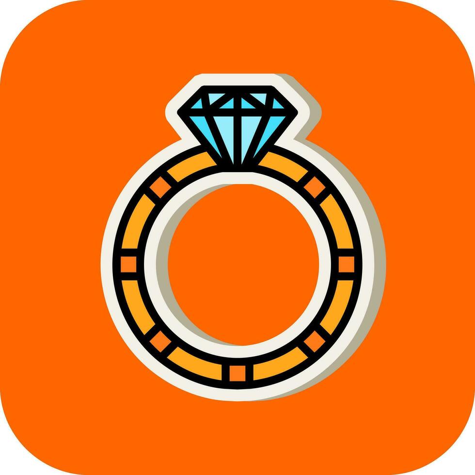 diseño de icono de vector de anillo de diamante