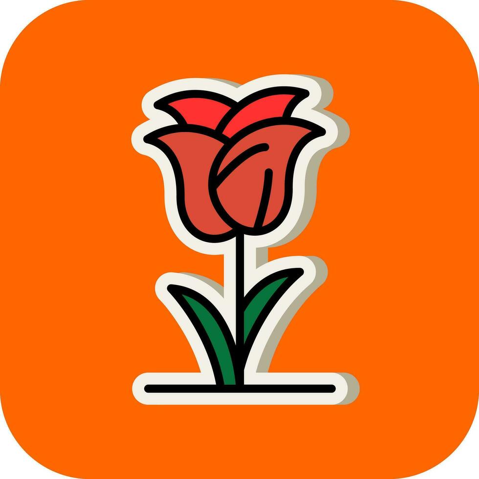 diseño de icono de vector de tulipán