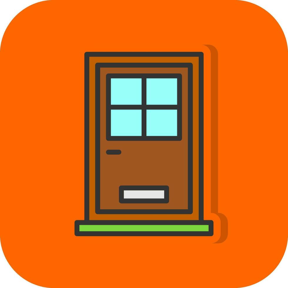 Front Door Vector Icon Design