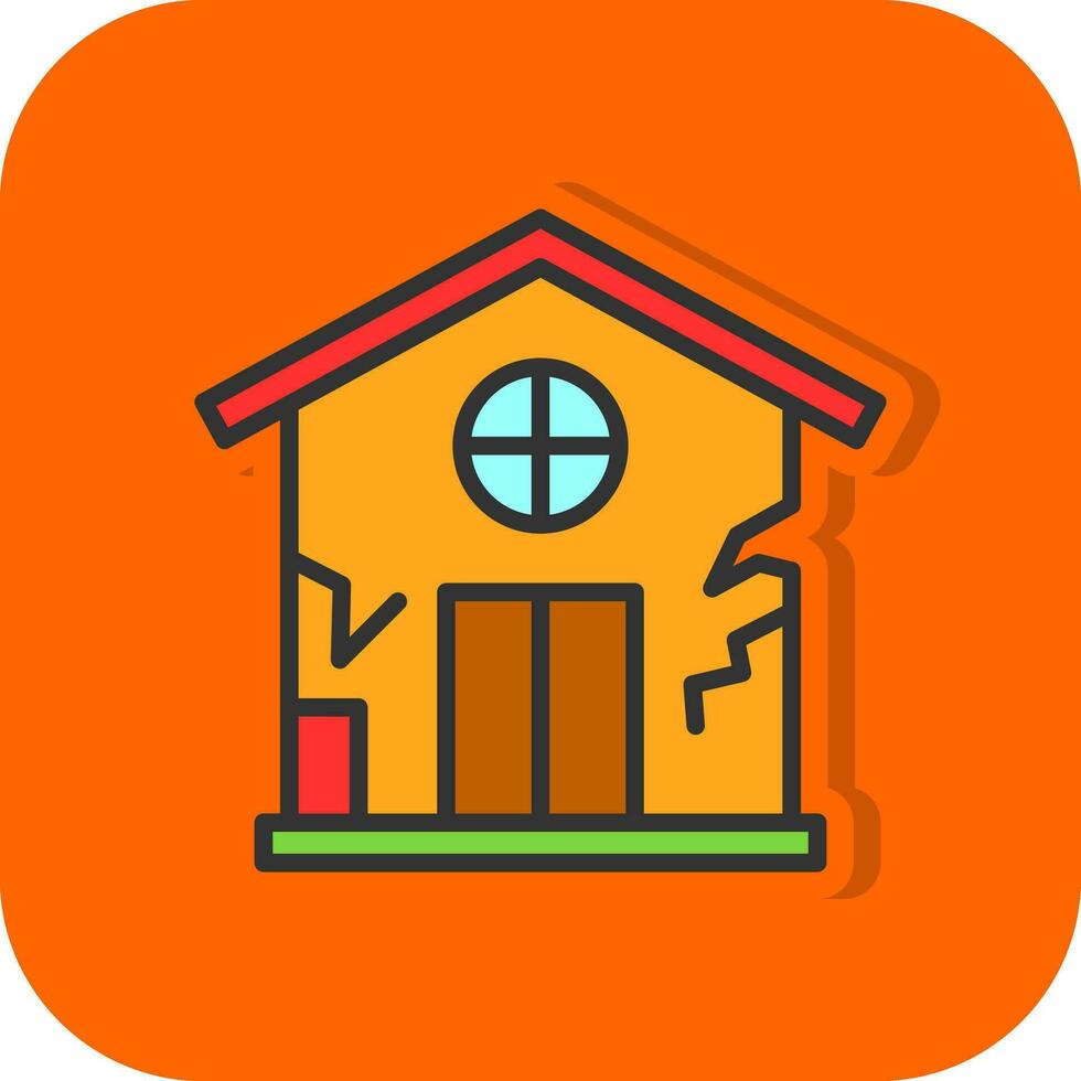 Damage House Vector Icon Design