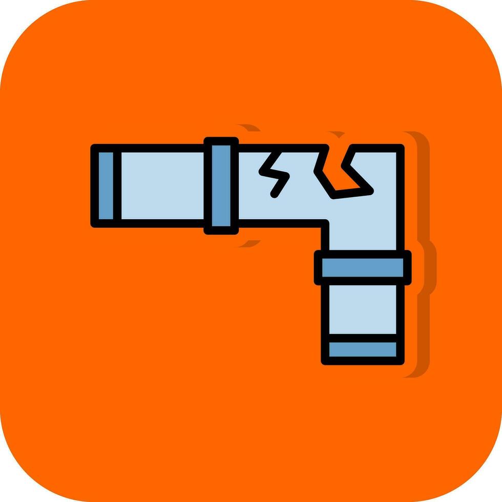 Damage Pipe Vector Icon Design