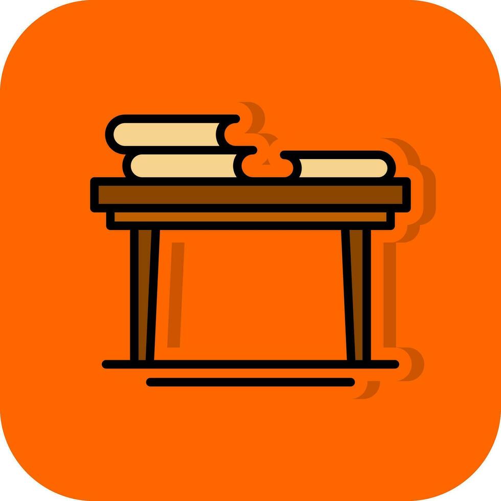 Book Table Vector Icon Design