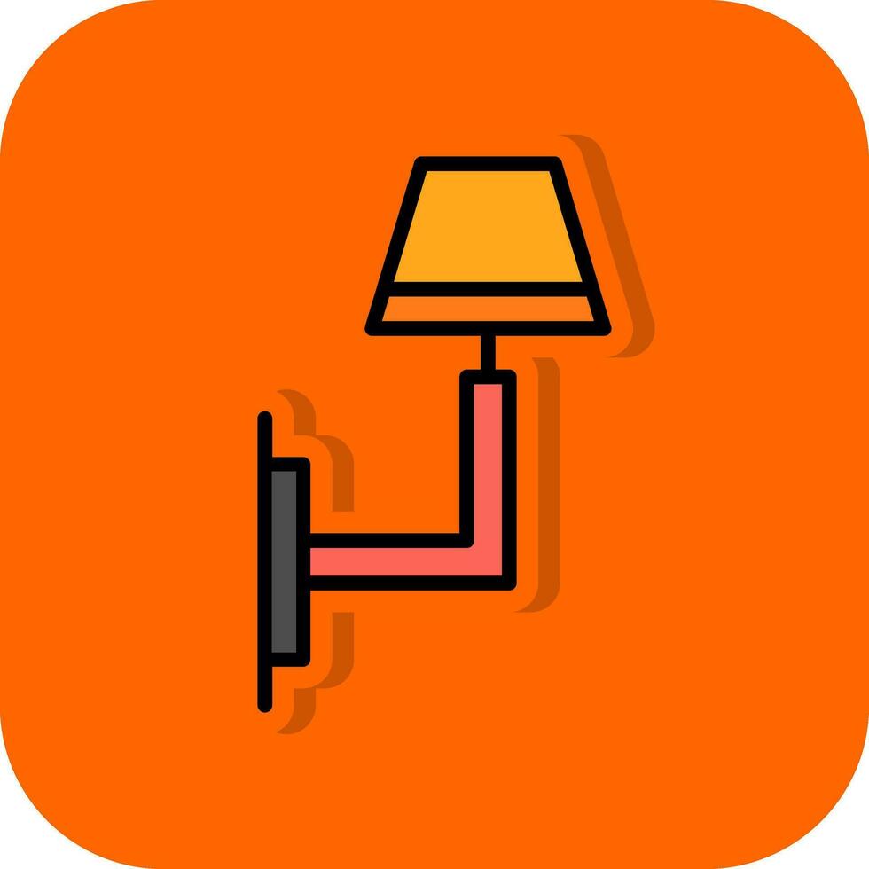 Wall Light Vector Icon Design