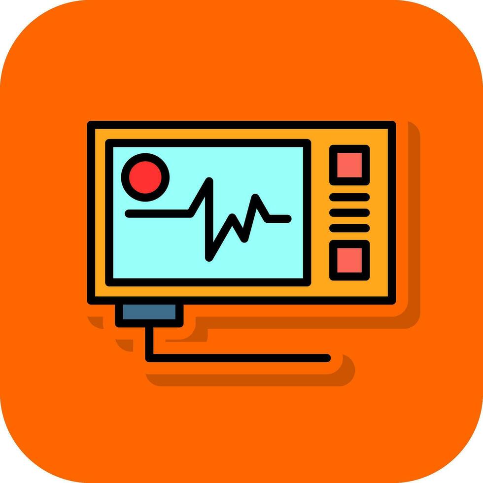 ecg leyendo vector icono diseño