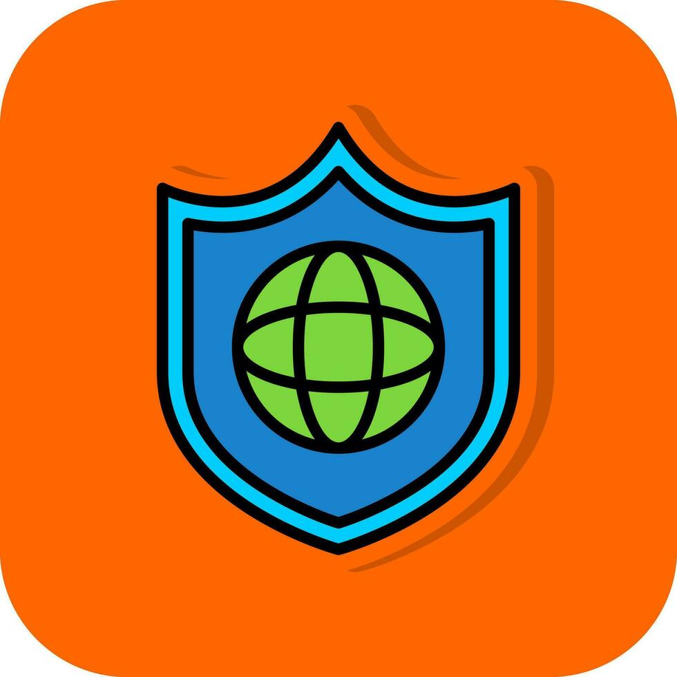 diseño de icono de vector de protección global