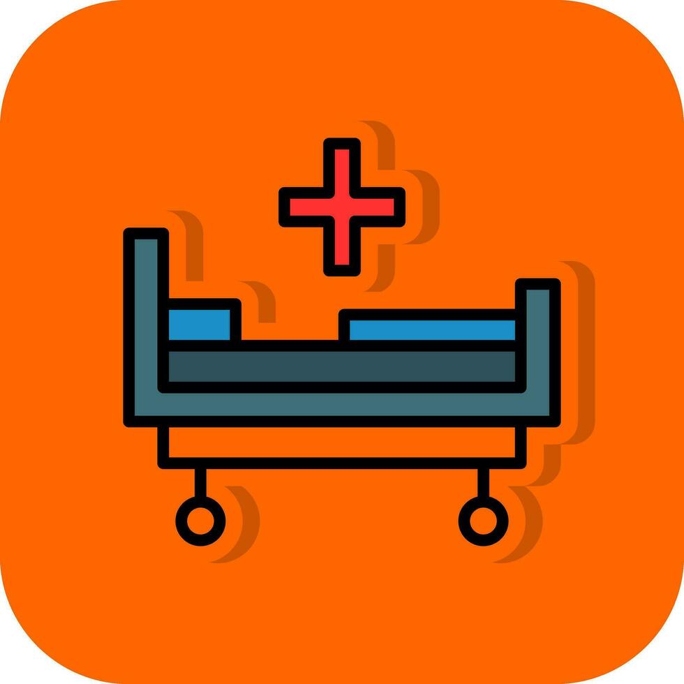 Hospital bed Vector Icon Design