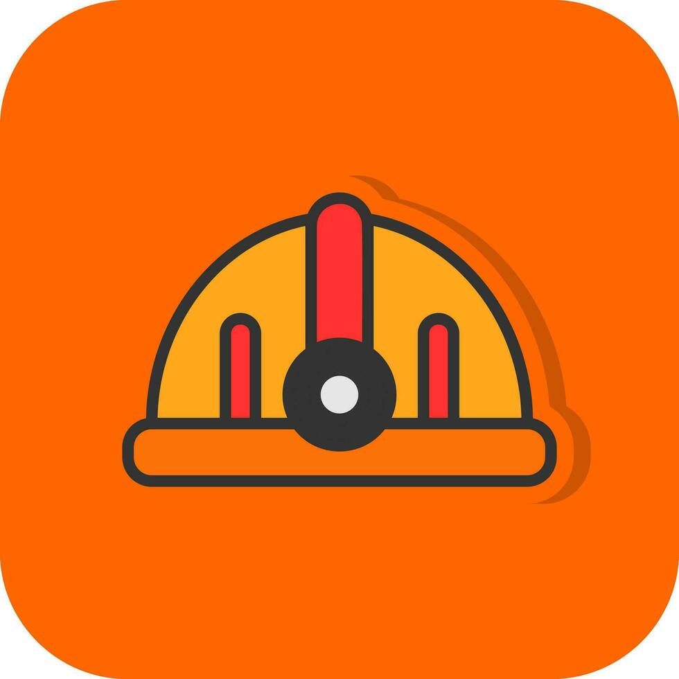 Torch helmet Vector Icon Design