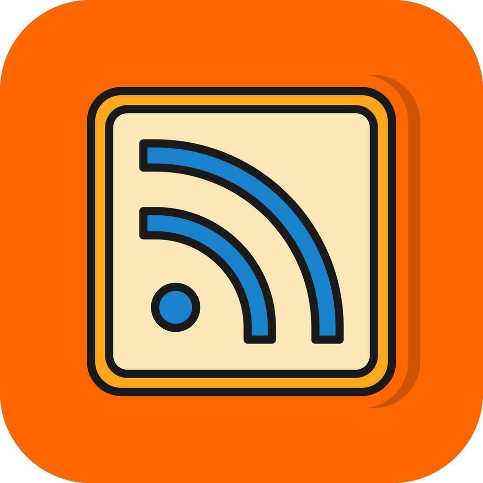 diseño de icono de vector de rss