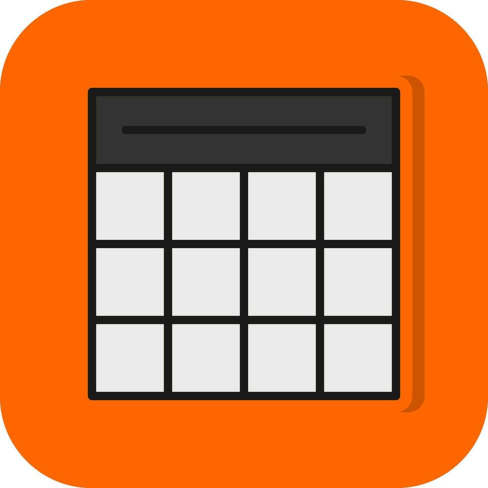 Table Grid Vector Icon Design