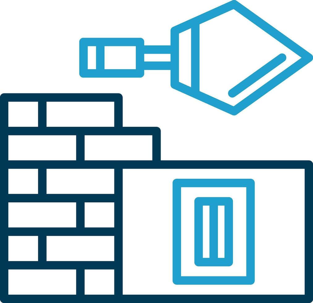 Plastering on wall Vector Icon Design