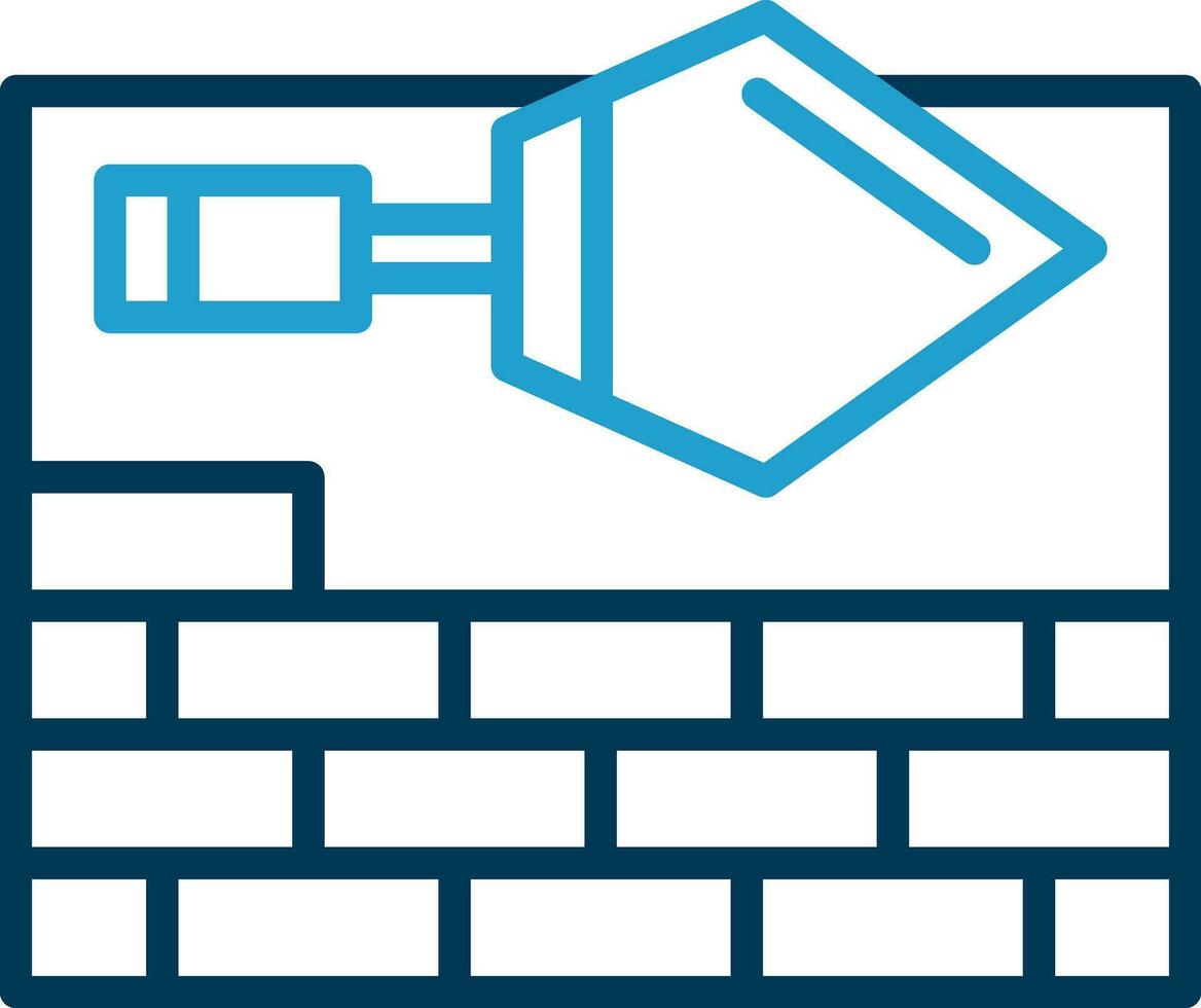 Brick Plastering Vector Icon Design