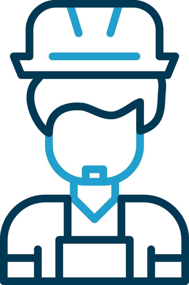 Construction Worker Vector Icon Design