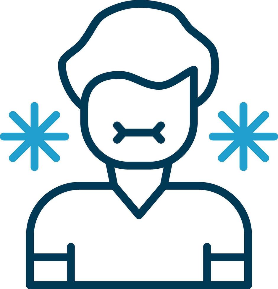 Sick Person Vector Icon Design