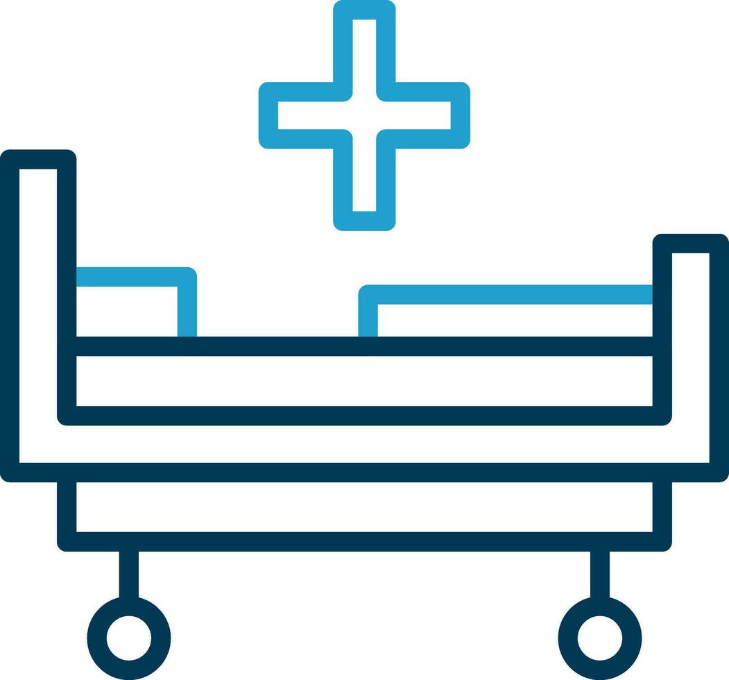 Hospital bed Vector Icon Design