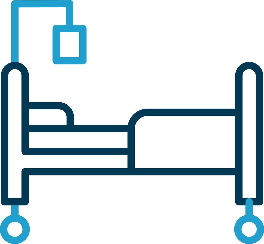 Hospital bed Vector Icon Design