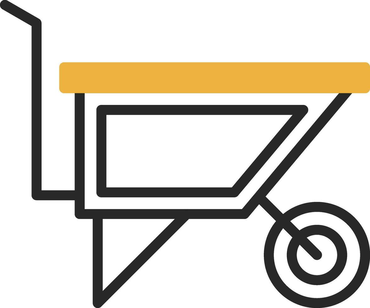 Wheelbarrow Vector Icon Design