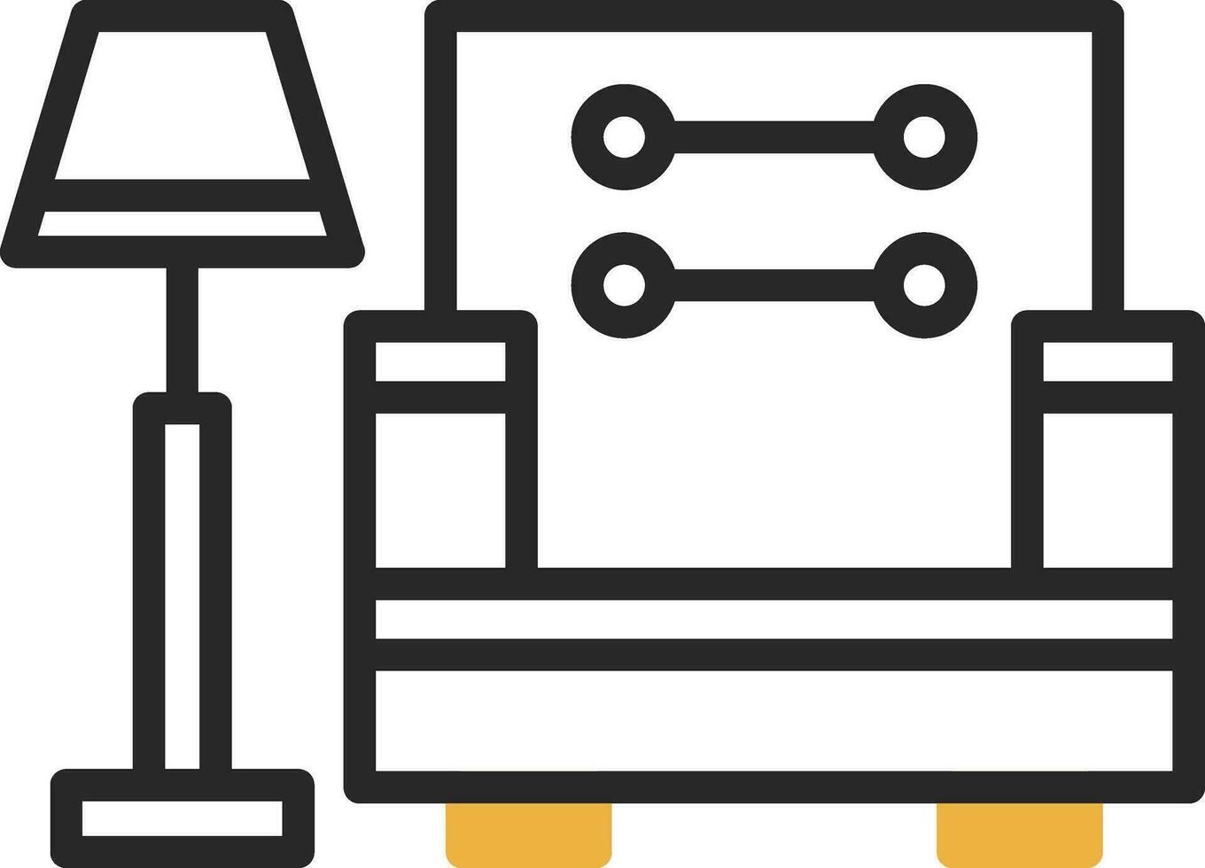 Armchair With Lamp Vector Icon Design