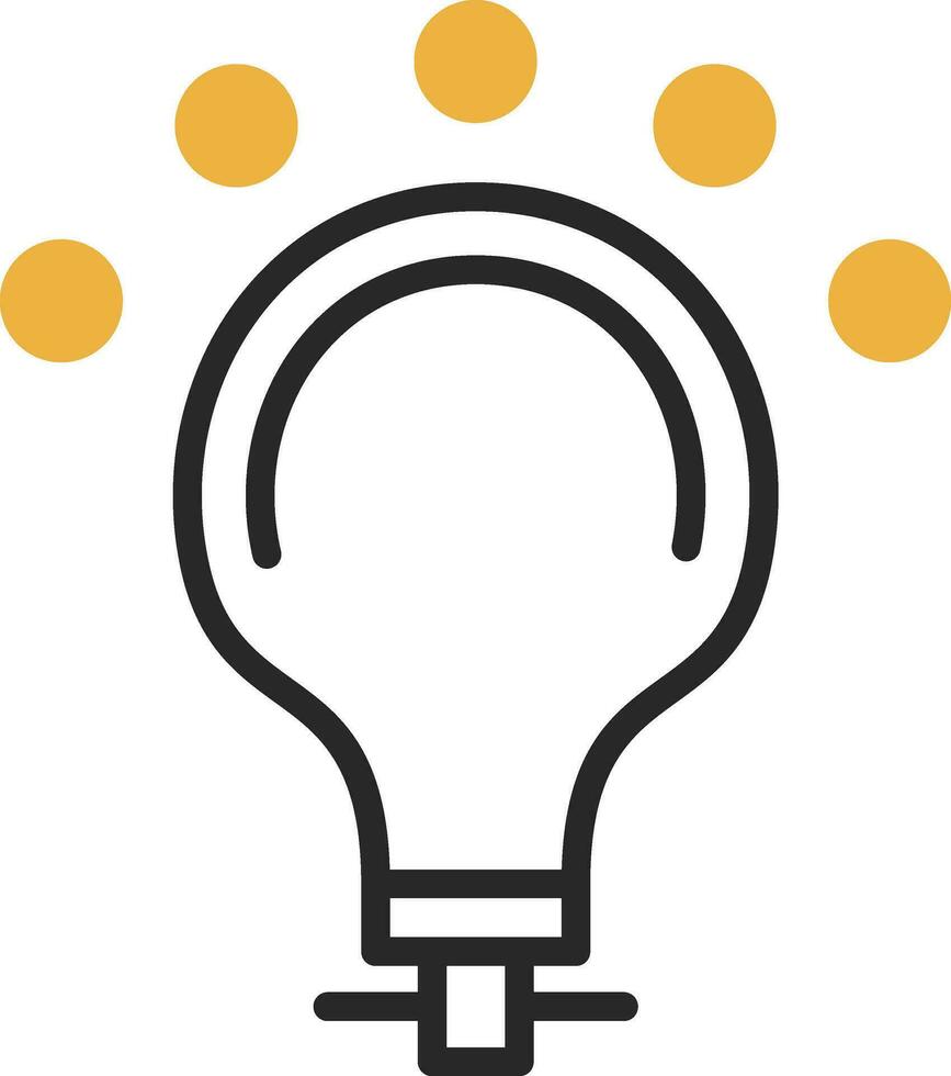 LED Bulb Vector Icon Design