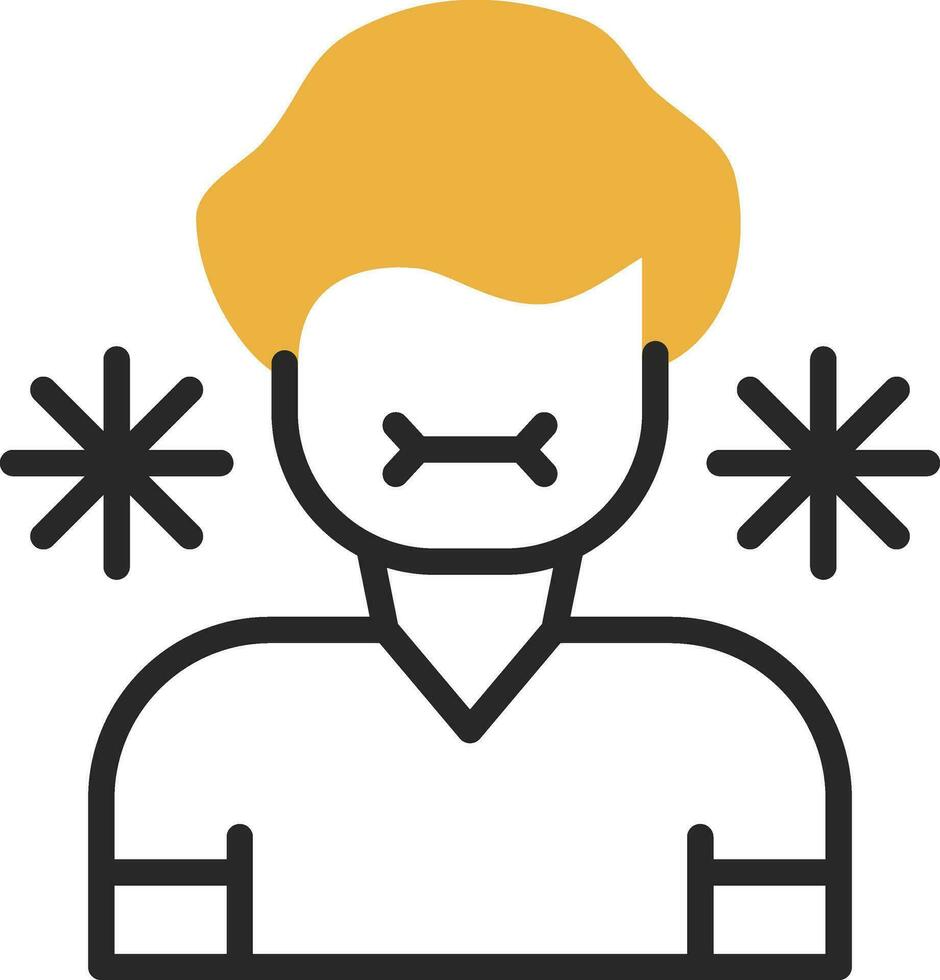 Sick Person Vector Icon Design