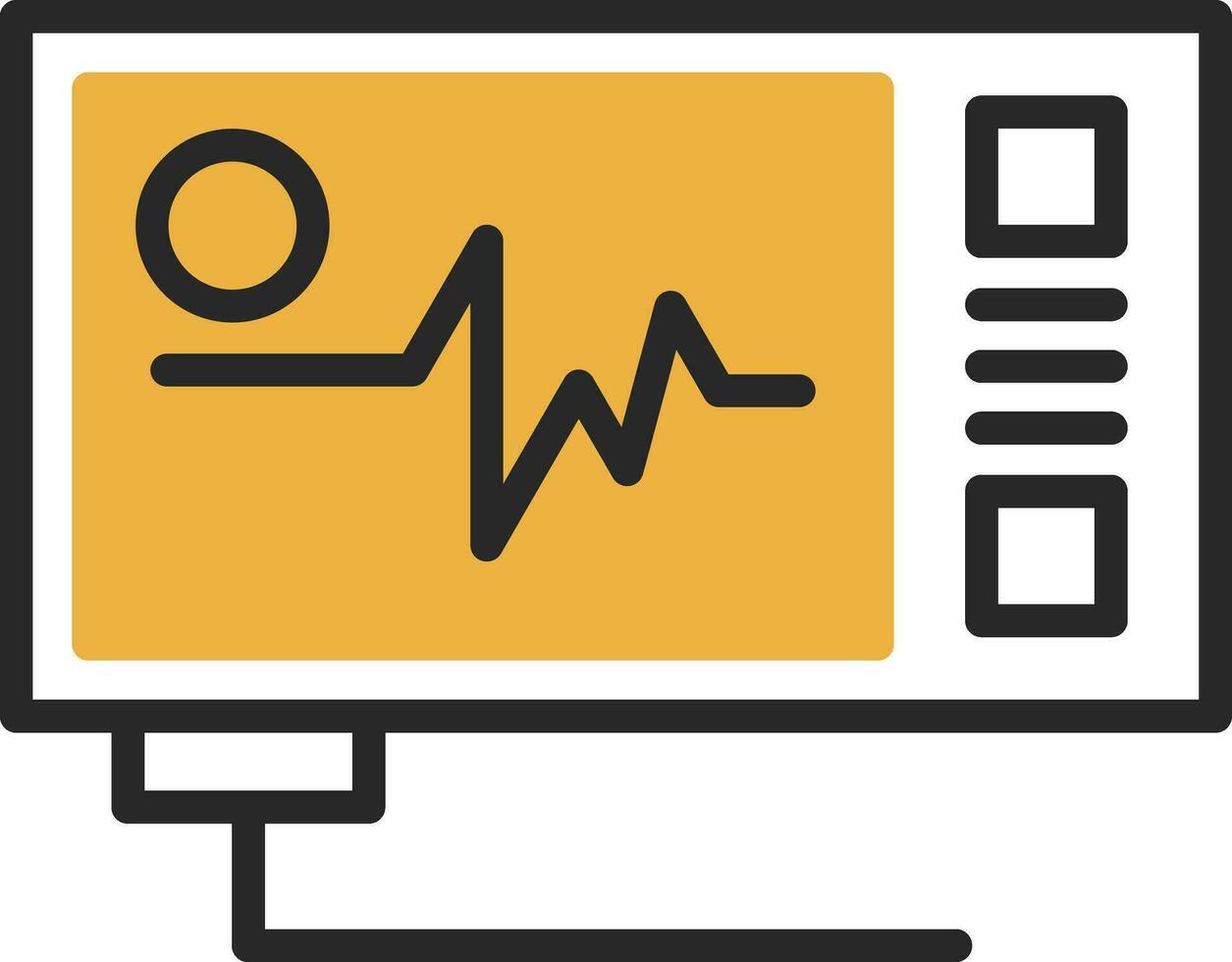 Ecg reading Vector Icon Design