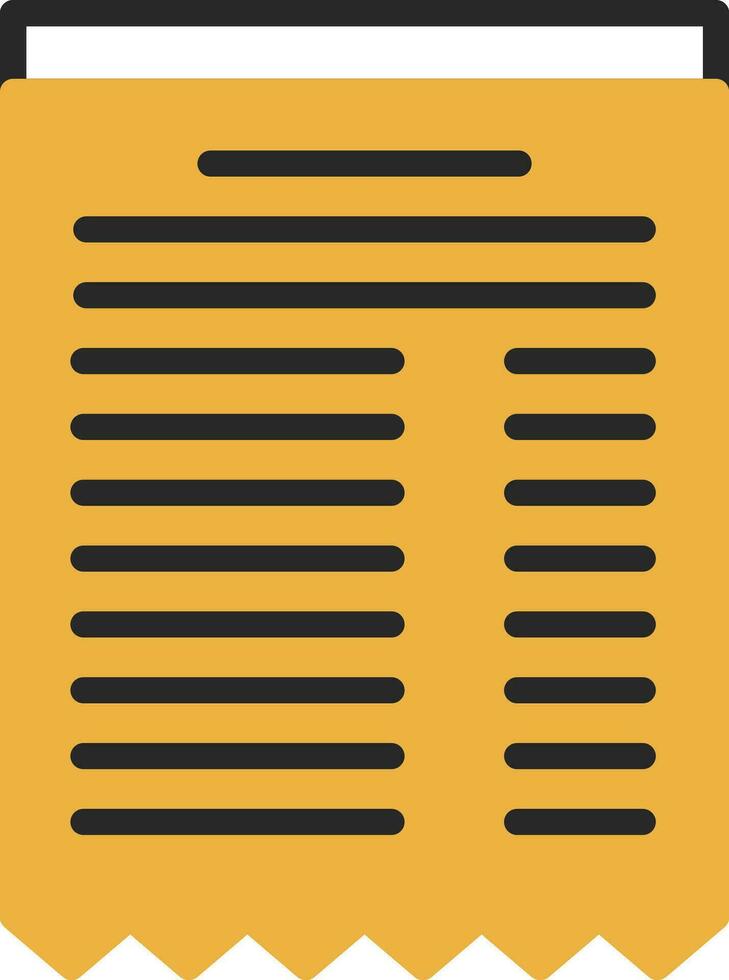 Receipt Vector Icon Design