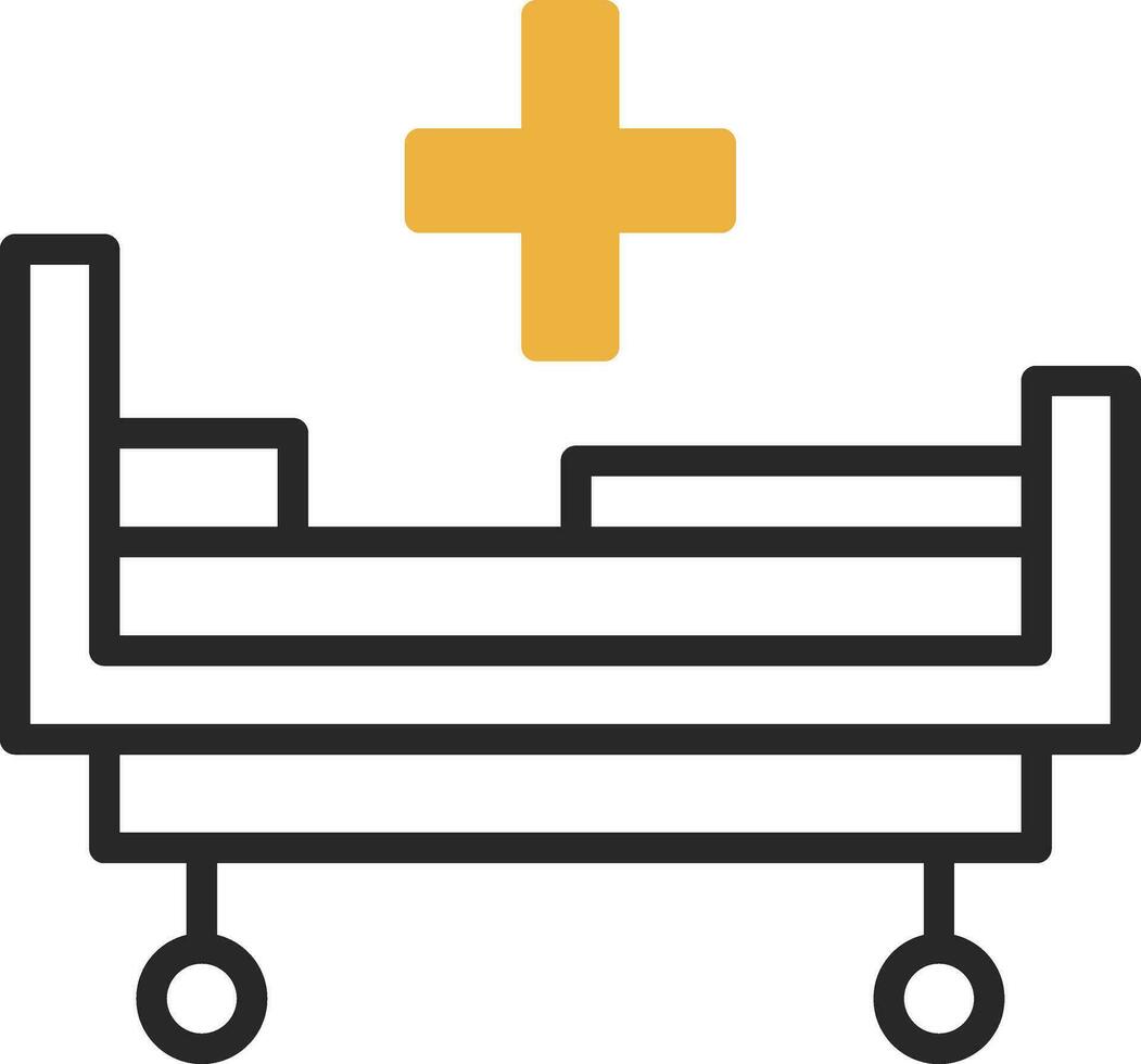 Hospital bed Vector Icon Design