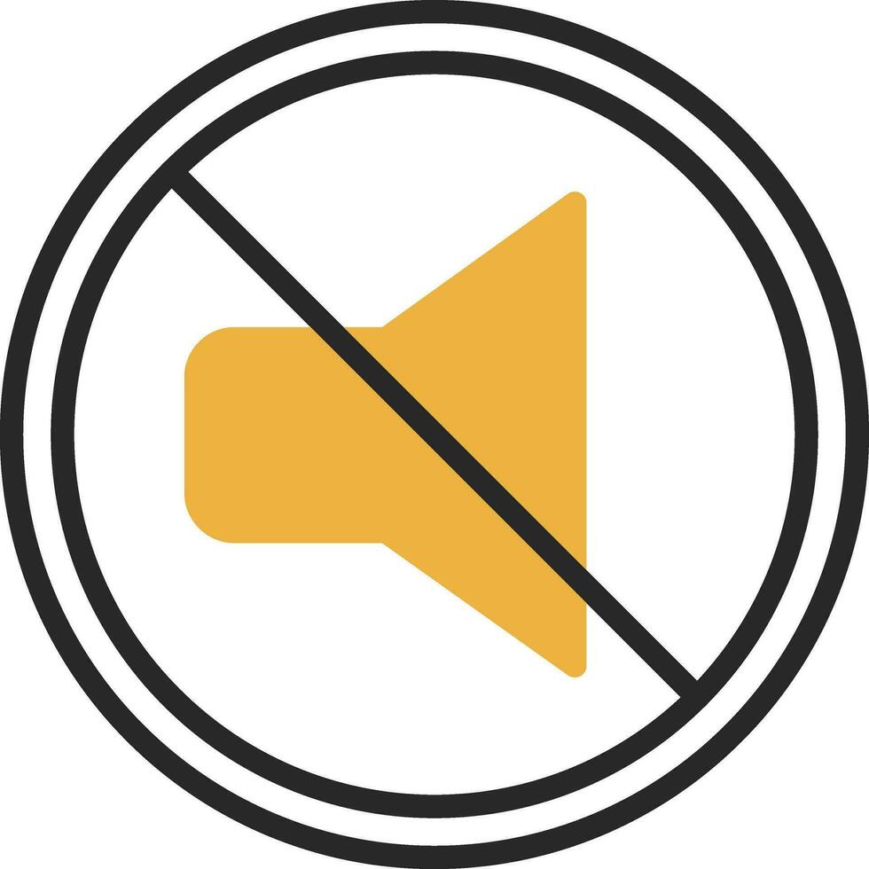 Mute Vector Icon Design