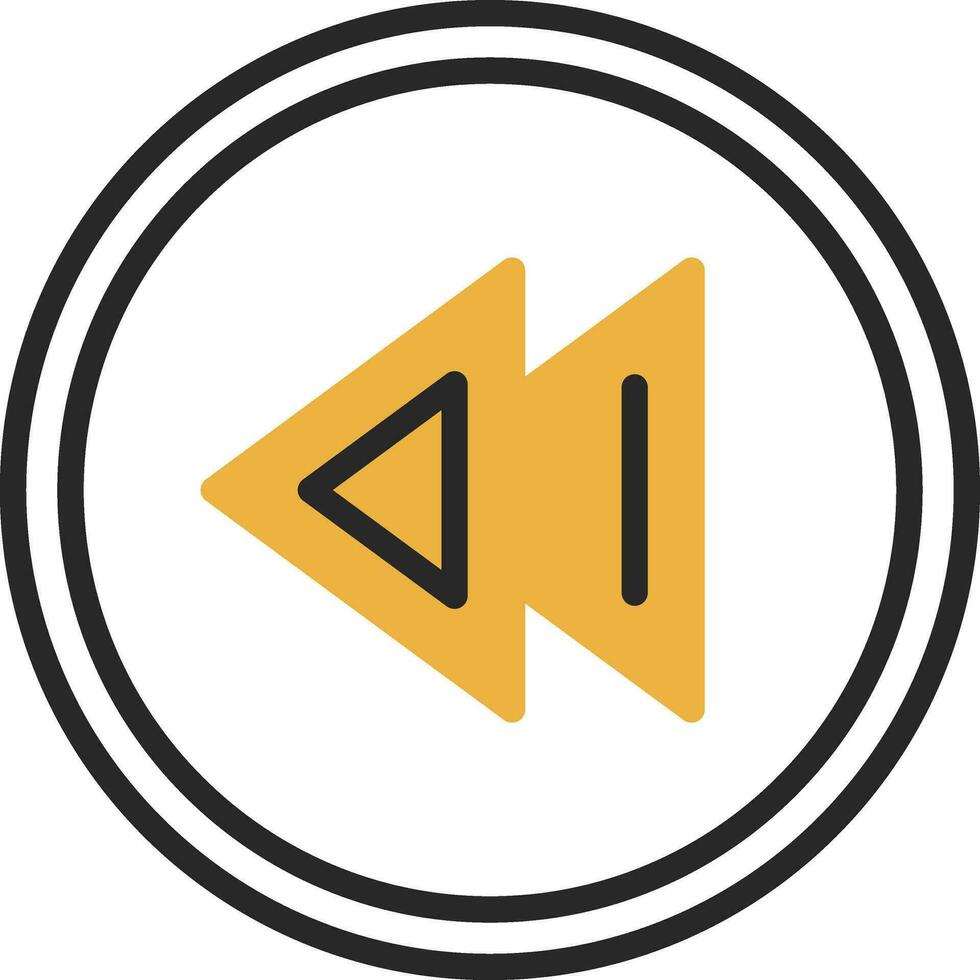 Rewind Vector Icon Design