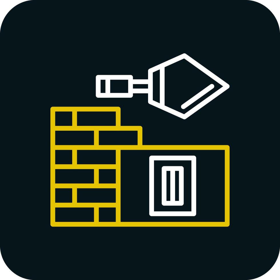 Plastering on wall Vector Icon Design
