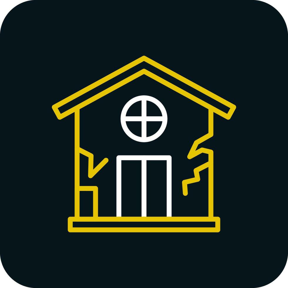 Damage House Vector Icon Design