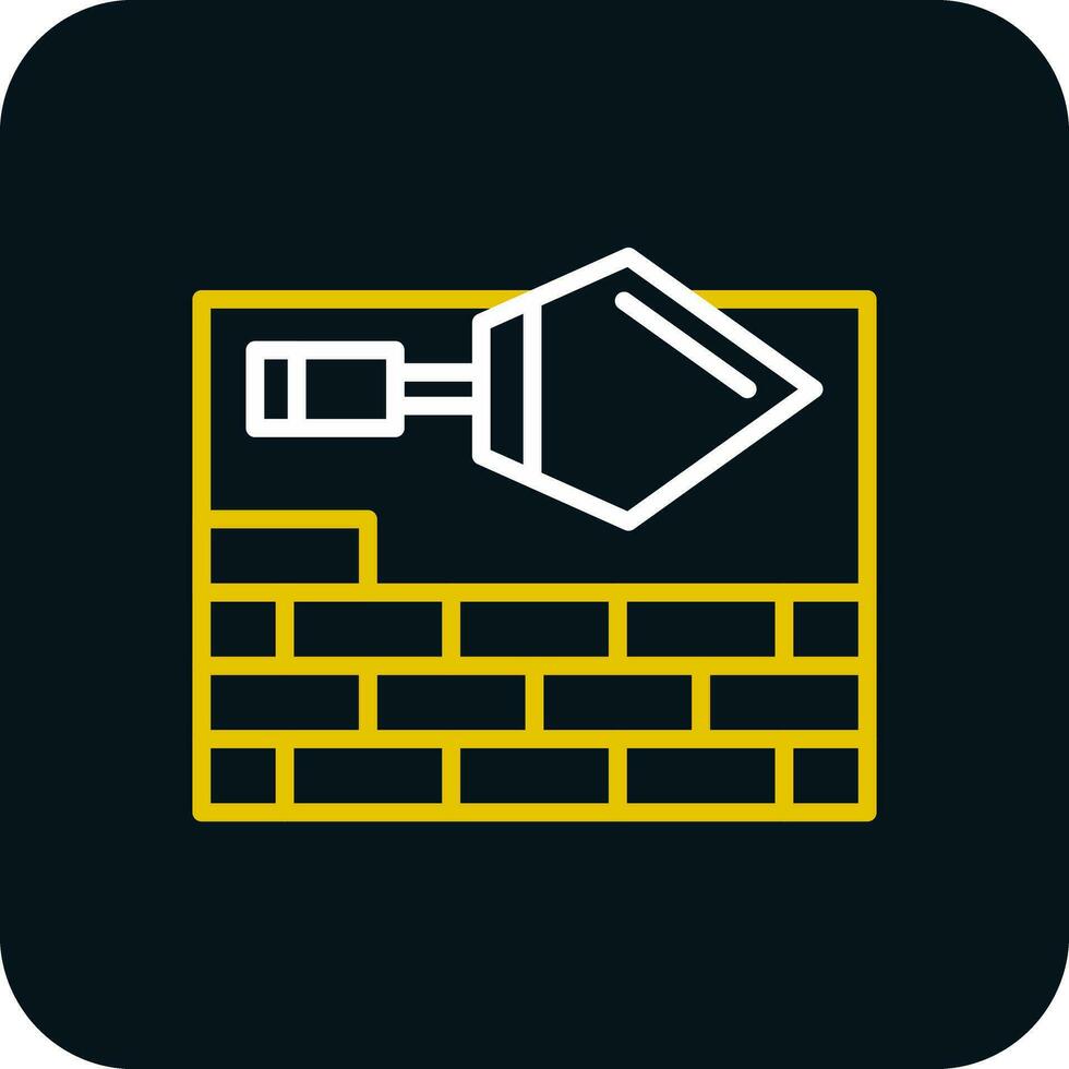 Brick Plastering Vector Icon Design