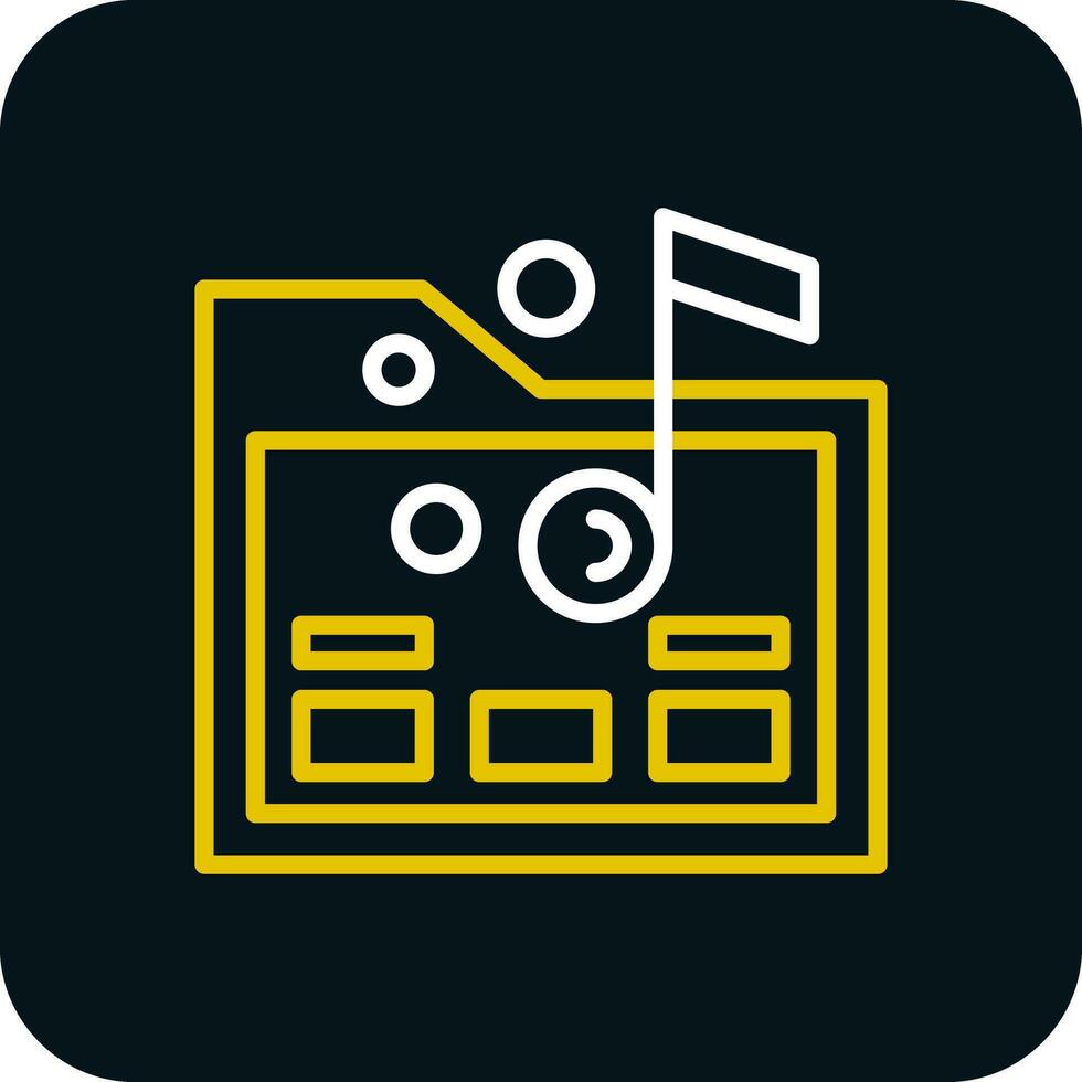 Music folder Vector Icon Design