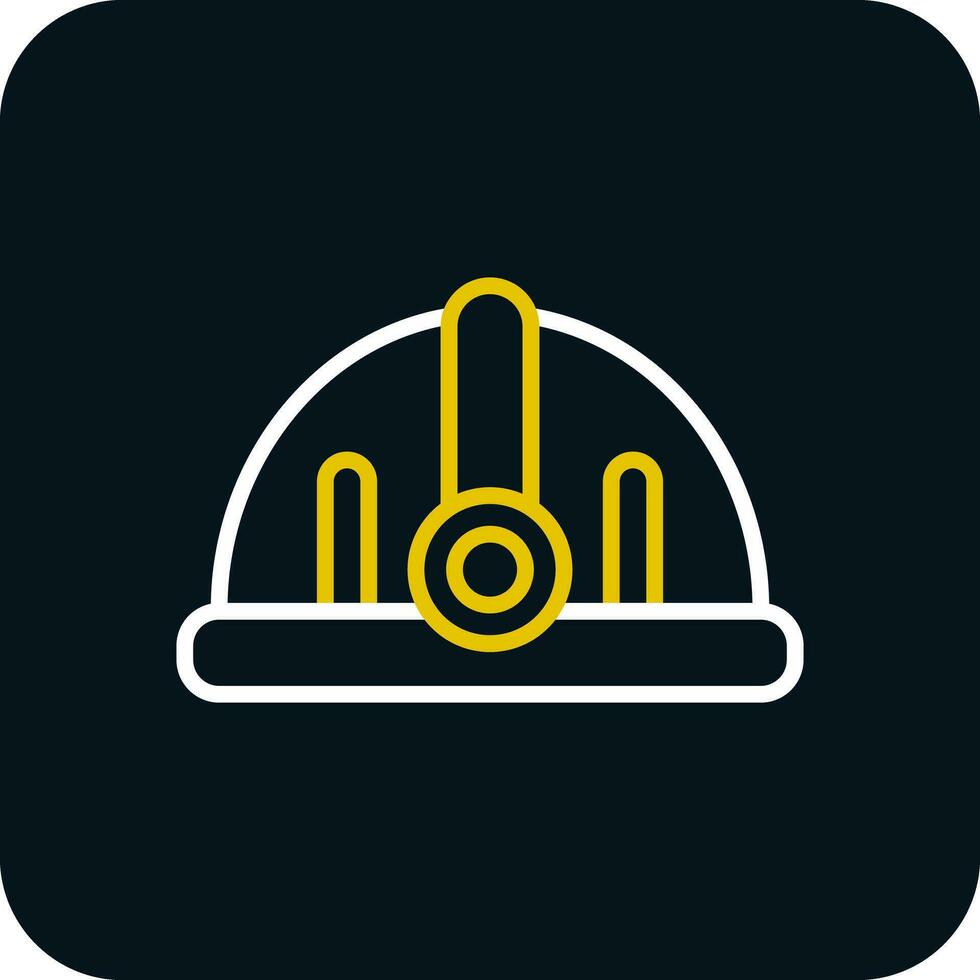 Torch helmet Vector Icon Design